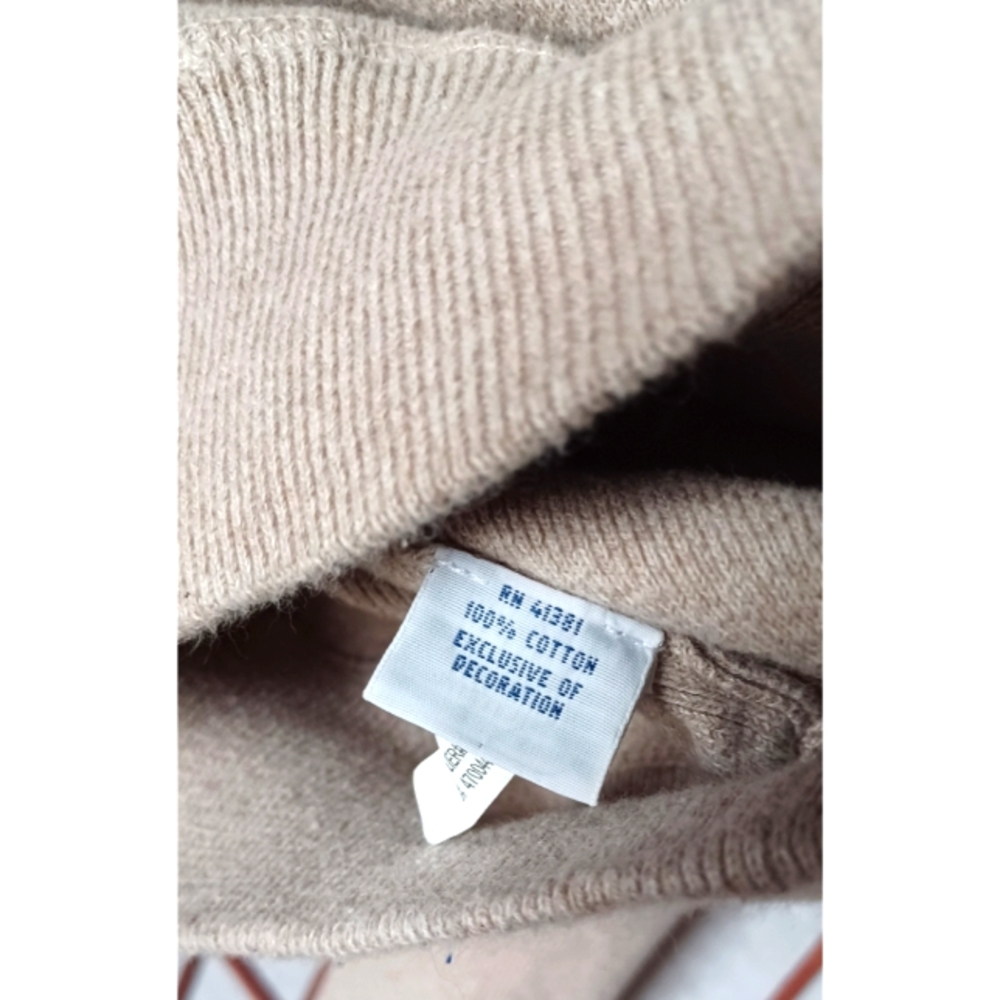 Polo by Ralph Lauren Men's Cotton Knit Sweater with Navy Blue Pony Logo - Picture 7 of 8